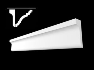Gordijnlijst 10 cm – Sierlijst Profiel voor Plafond & Gordijnrails